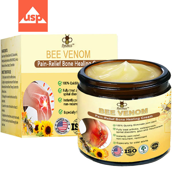 ⭐✅Official Store: flysmus™ Bee-Venom Pain-Relief Bone Healing Cream👨‍⚕️ Orthopaedic Association（AAOS）Approved(Reducing joint swelling, pain, stiffness, redness, warmth, soreness, and joint fatigue)